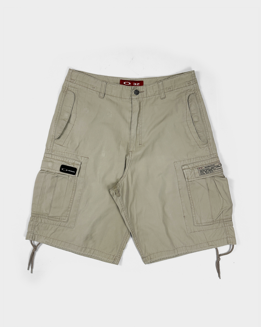 Oakley Red Core Beige Utility Shorts 2000's