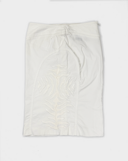 Only By Thierry Mugler White Flames Skirt 2000's