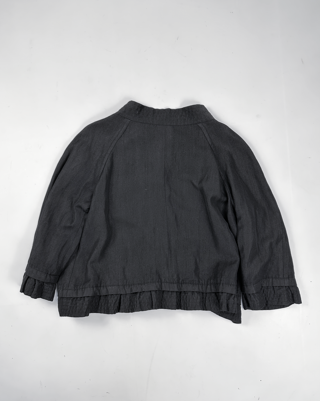 Moschino Wool + Linen Black Cropped Jacket 2000's