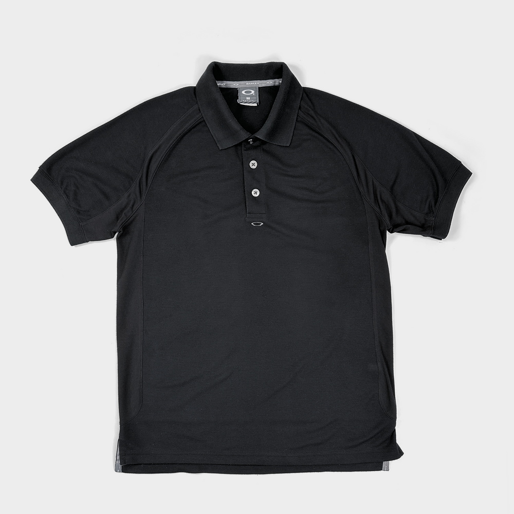 Oakley Red Core Black 2-Texture Polo Shirt 2000's