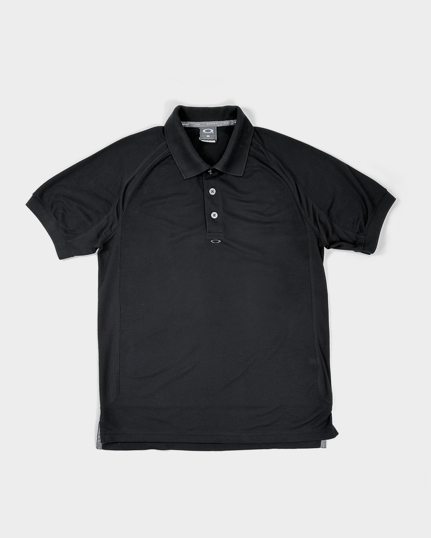 Oakley Red Core Black 2-Texture Polo Shirt 2000's