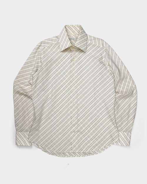 Alexander Mcqueen Multicolor Stripes Cotton Shirt S/S 1999 - Vintagetts