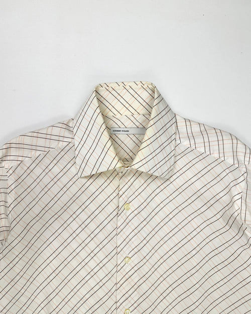 Alexander Mcqueen Multicolor Stripes Cotton Shirt S/S 1999 - Vintagetts