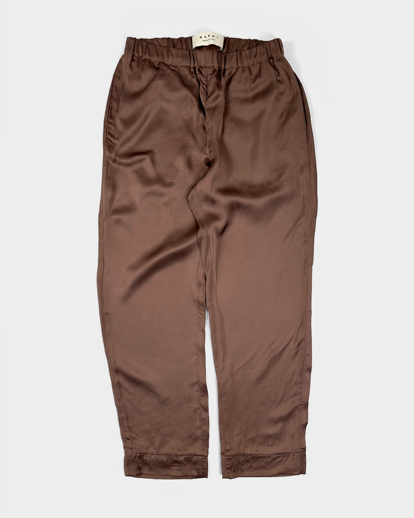 Marni Bronze Fluid Viscose Pants 2000's