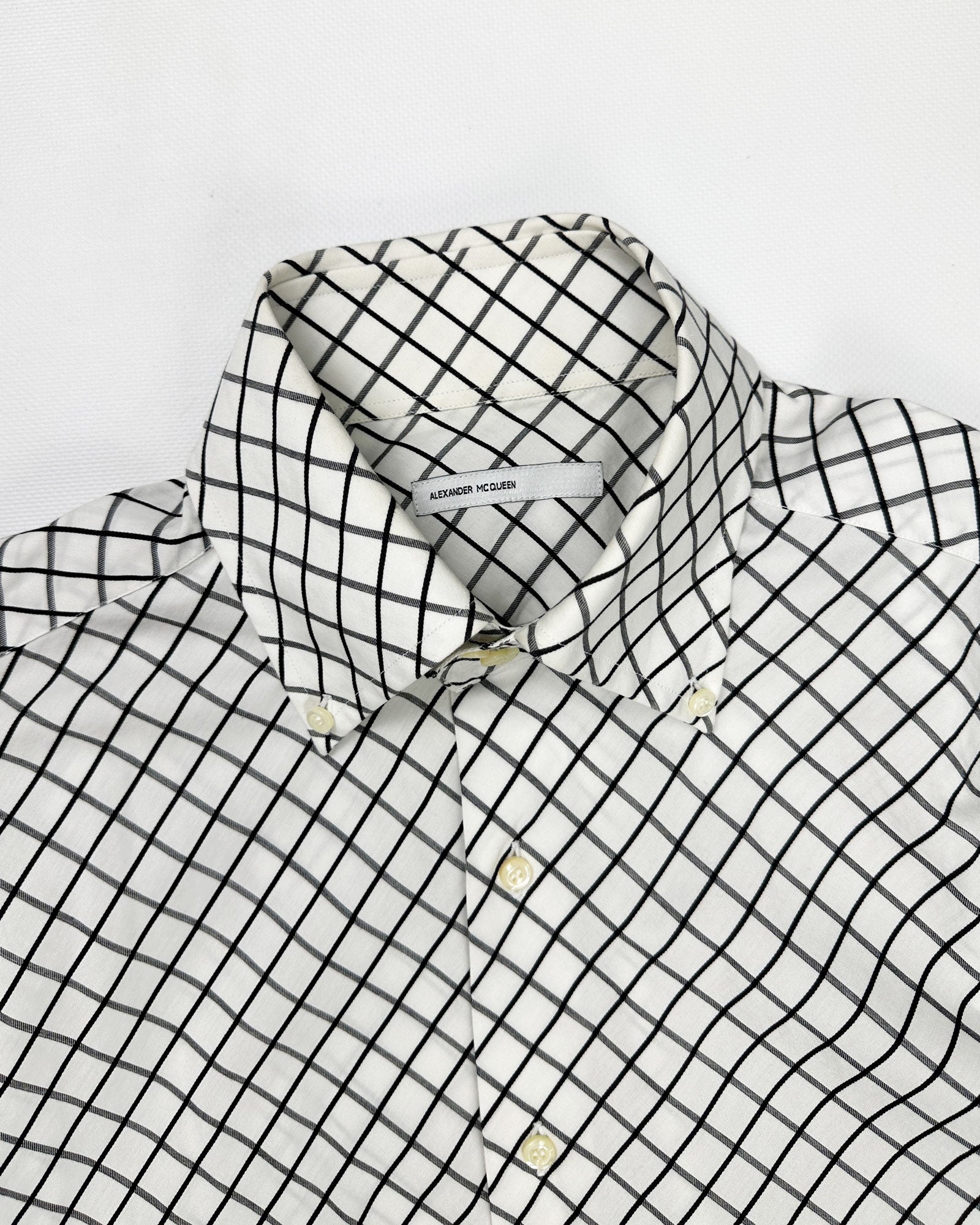 Alexander Mcqueen Black and White Cotton Shirt 1990's