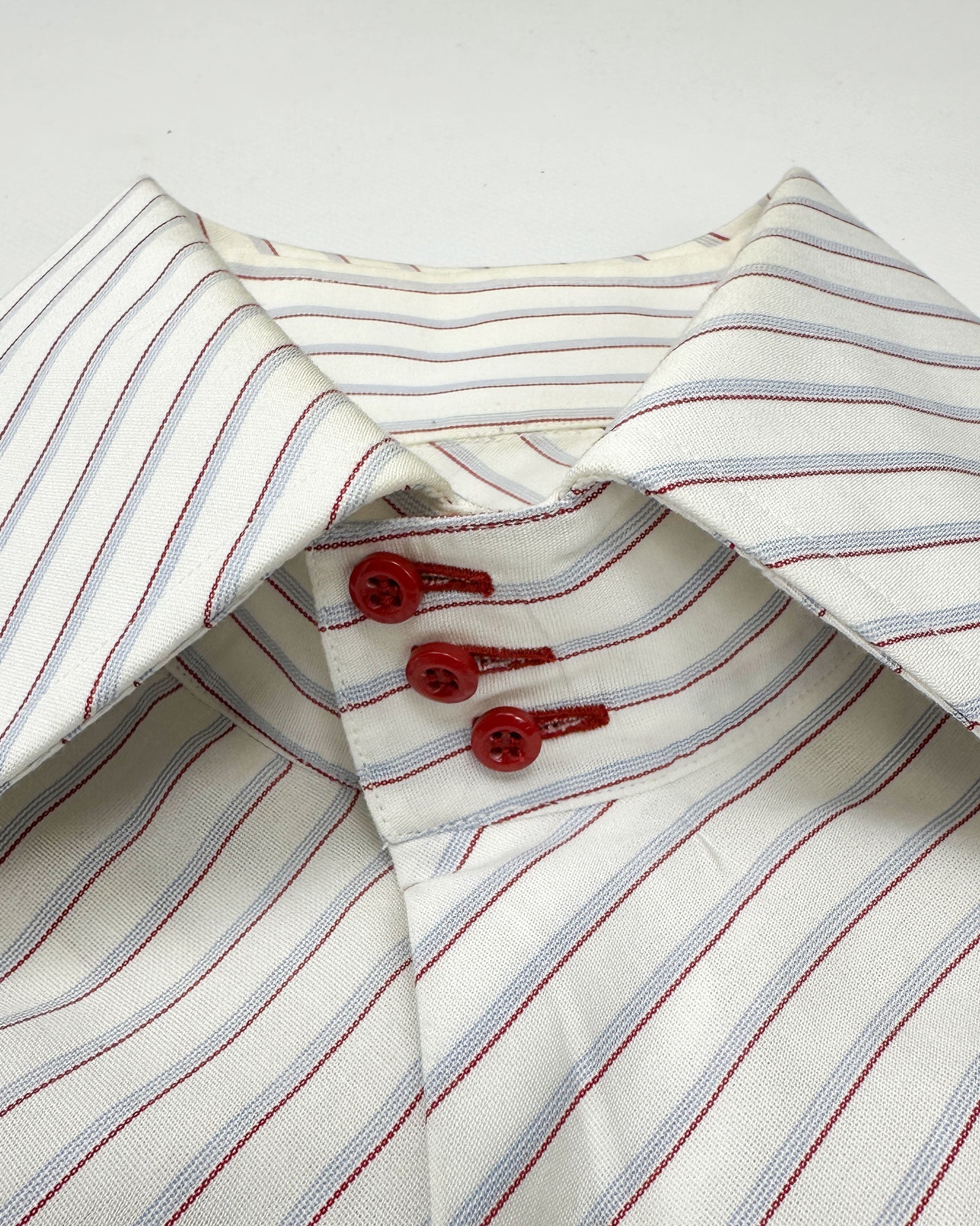 Alexander Mcqueen Red Stripes Cotton Shirt 1990's