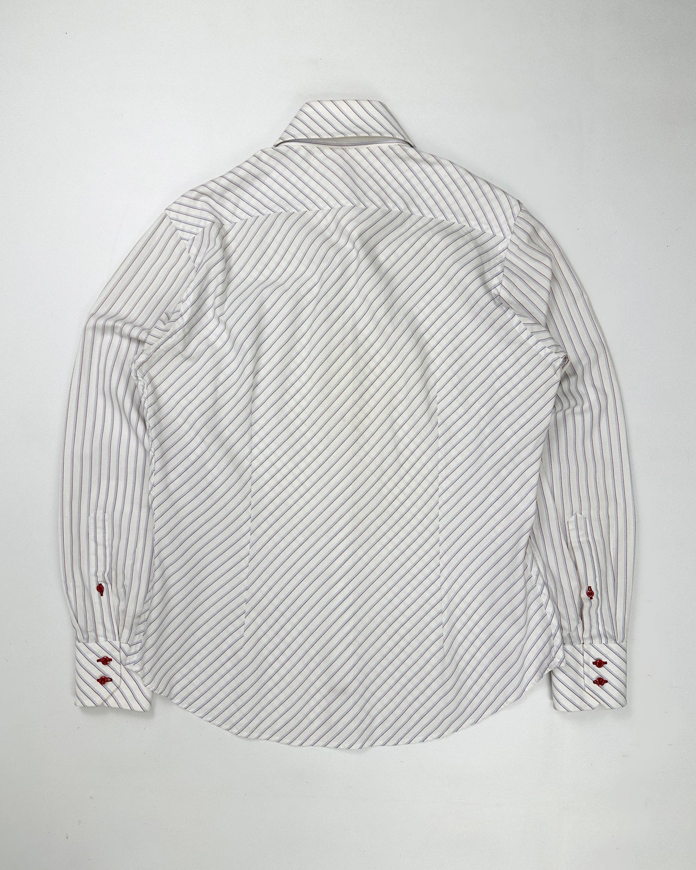 Alexander Mcqueen Red Stripes Cotton Shirt 1990's