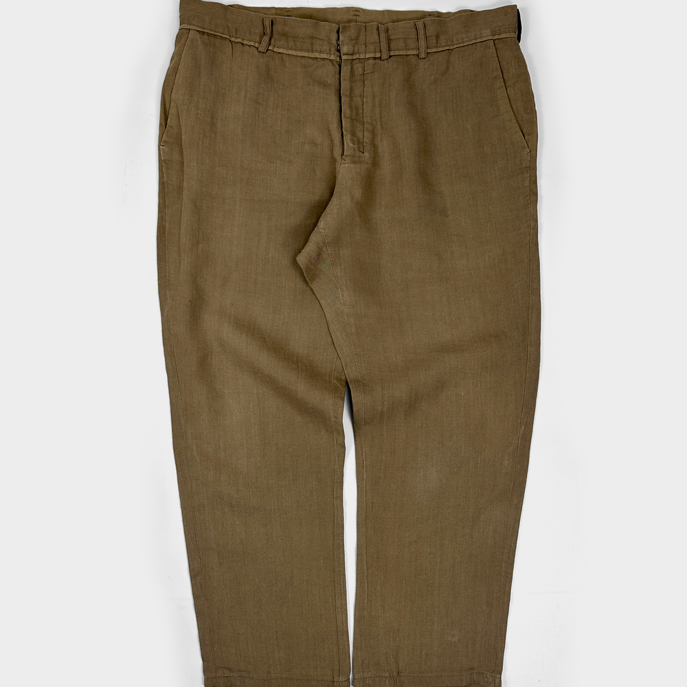 Yohji Yamamoto Linen 3/4 Beige Pants A/W 2000