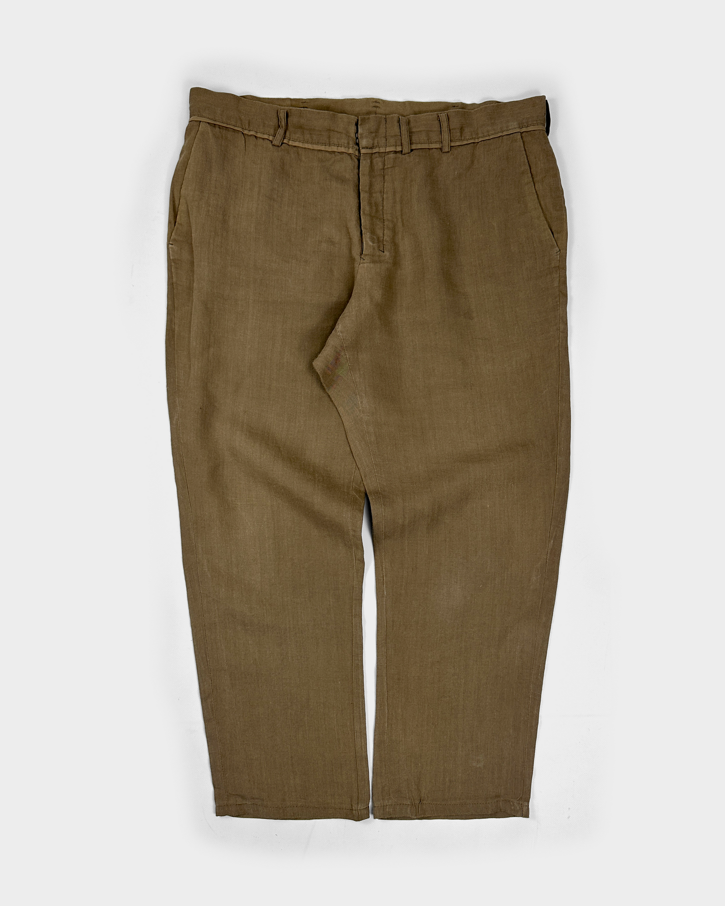 Yohji Yamamoto Linen 3/4 Beige Pants A/W 2000