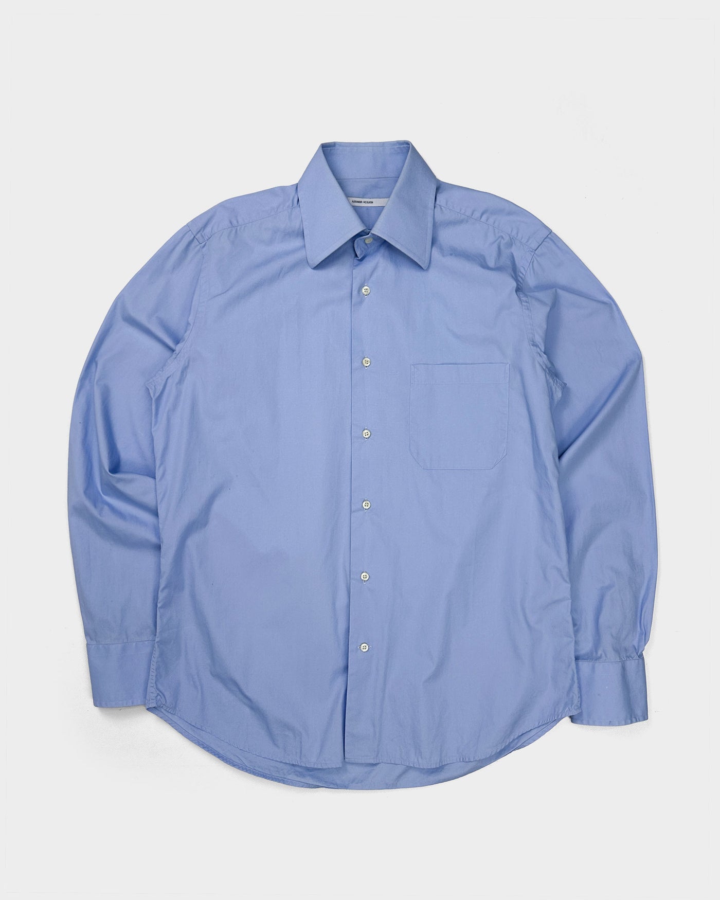 Alexander Mcqueen Blue Cotton Shirt 1990's