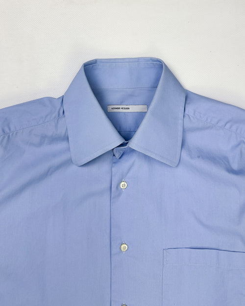 Alexander Mcqueen Blue Cotton Shirt F/W 1998 - Vintagetts