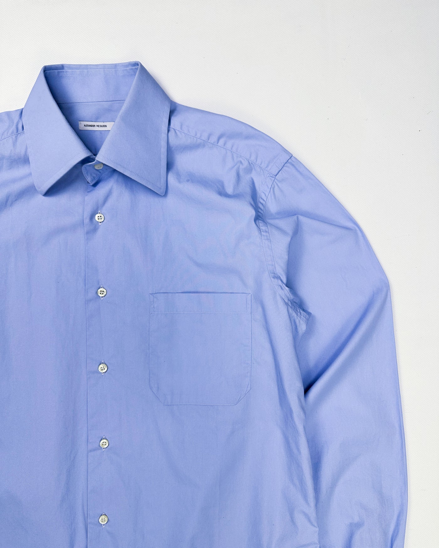 Alexander Mcqueen Blue Cotton Shirt 1990's