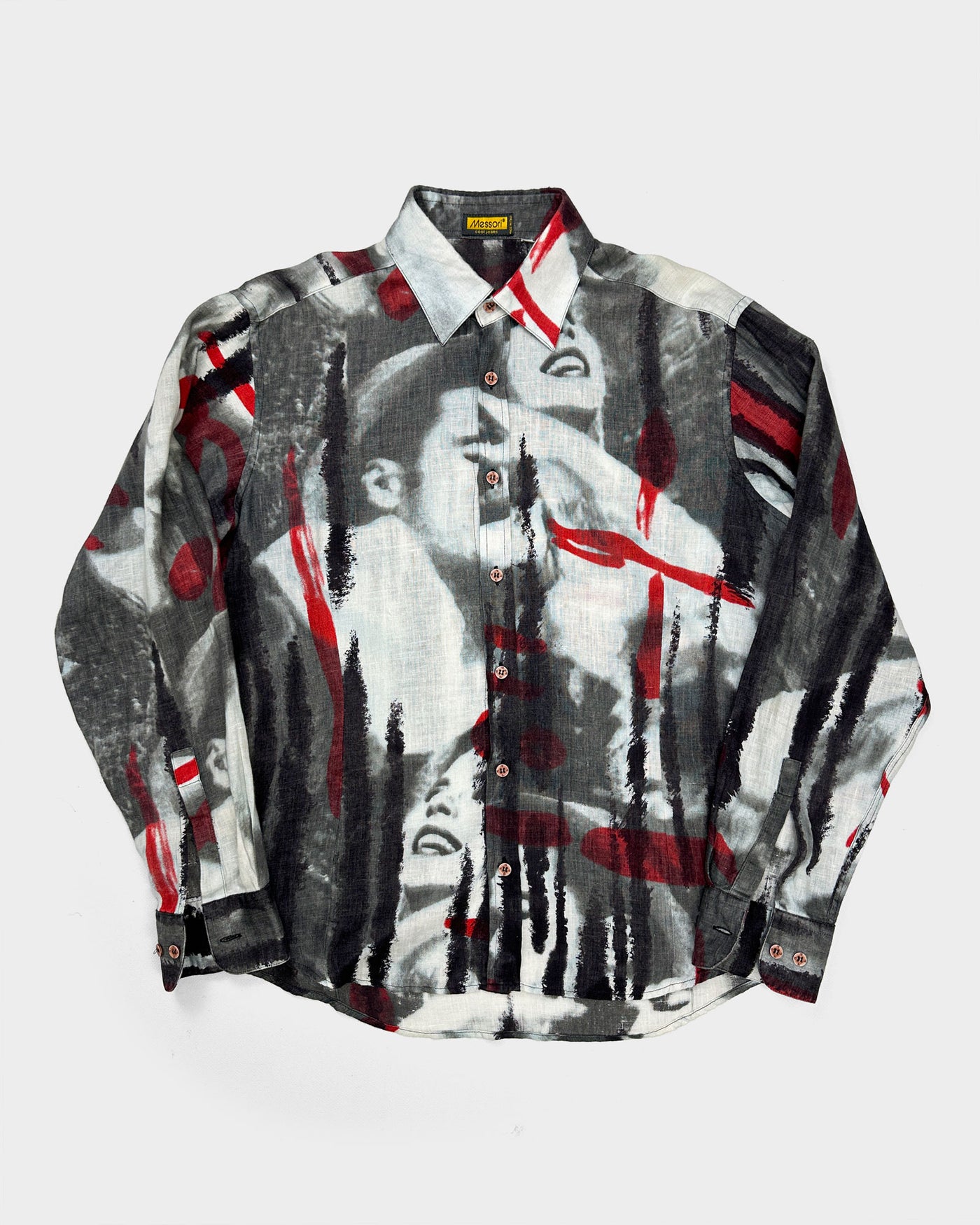 Messori Printed Linen Shirt 1990's