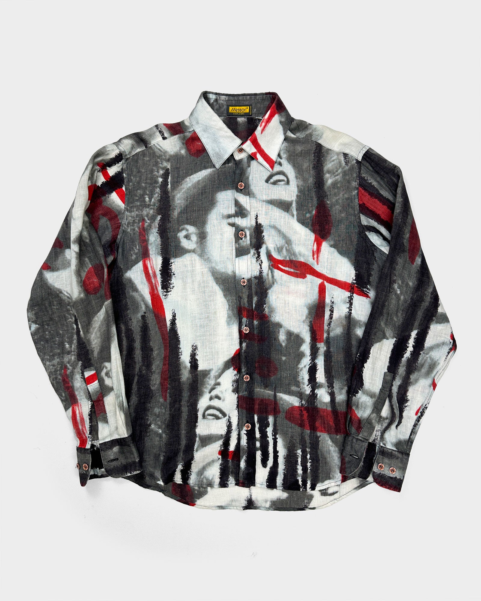 Messori Printed Linen Shirt 1990's