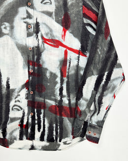 Messori Printed Linen Shirt 1990's