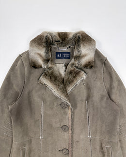 Armani Stitched Stuffed Brown Fur Coat 1990's