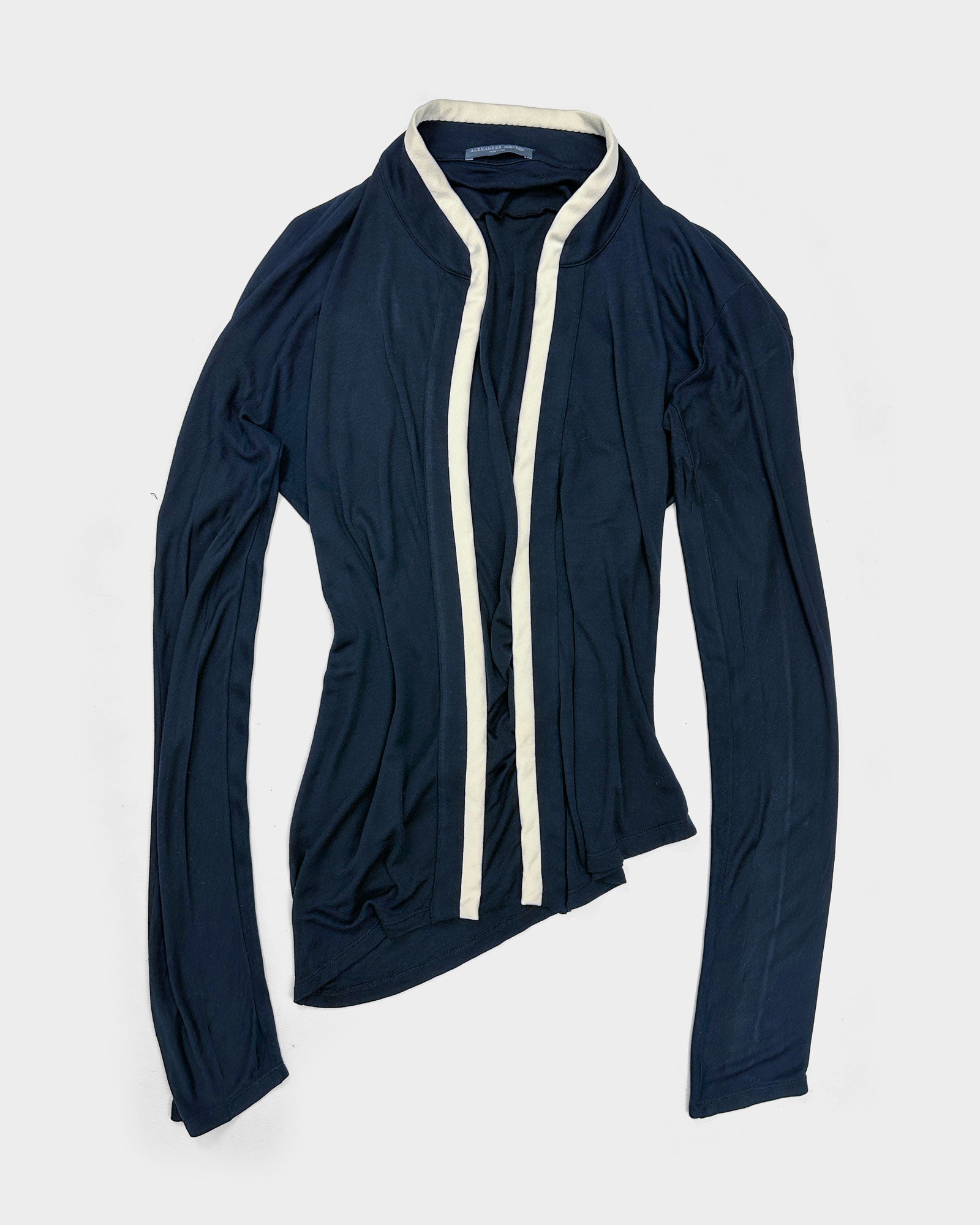 Alexander Mcqueen Asymmetric Silk Cardigan S/S 2006