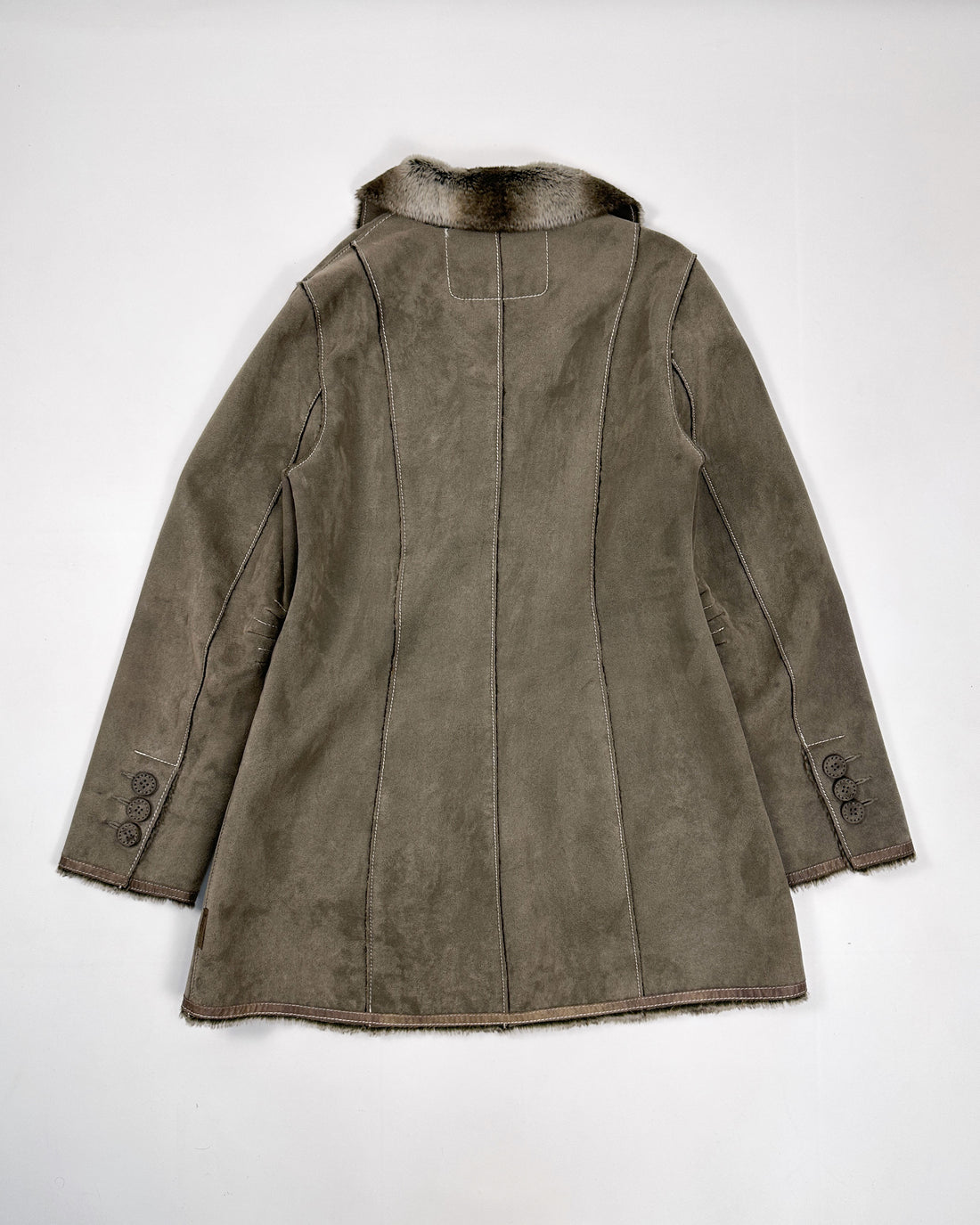 Armani Stitched Stuffed Brown Fur Coat 1990's