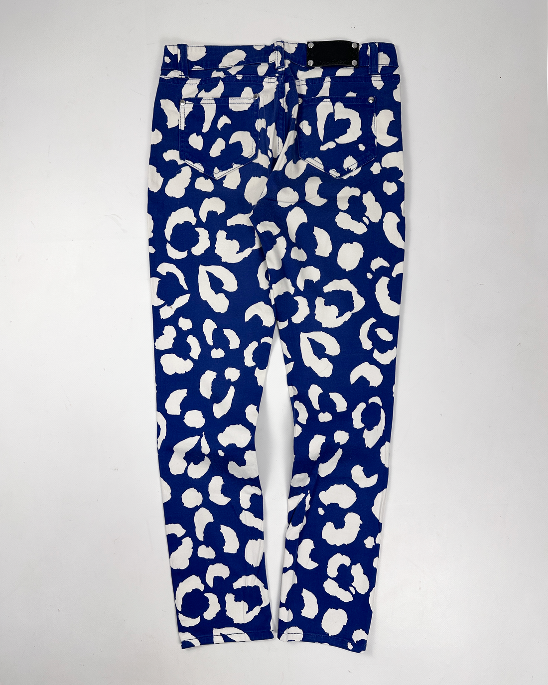 Moschino White Print Light Pants 2000's