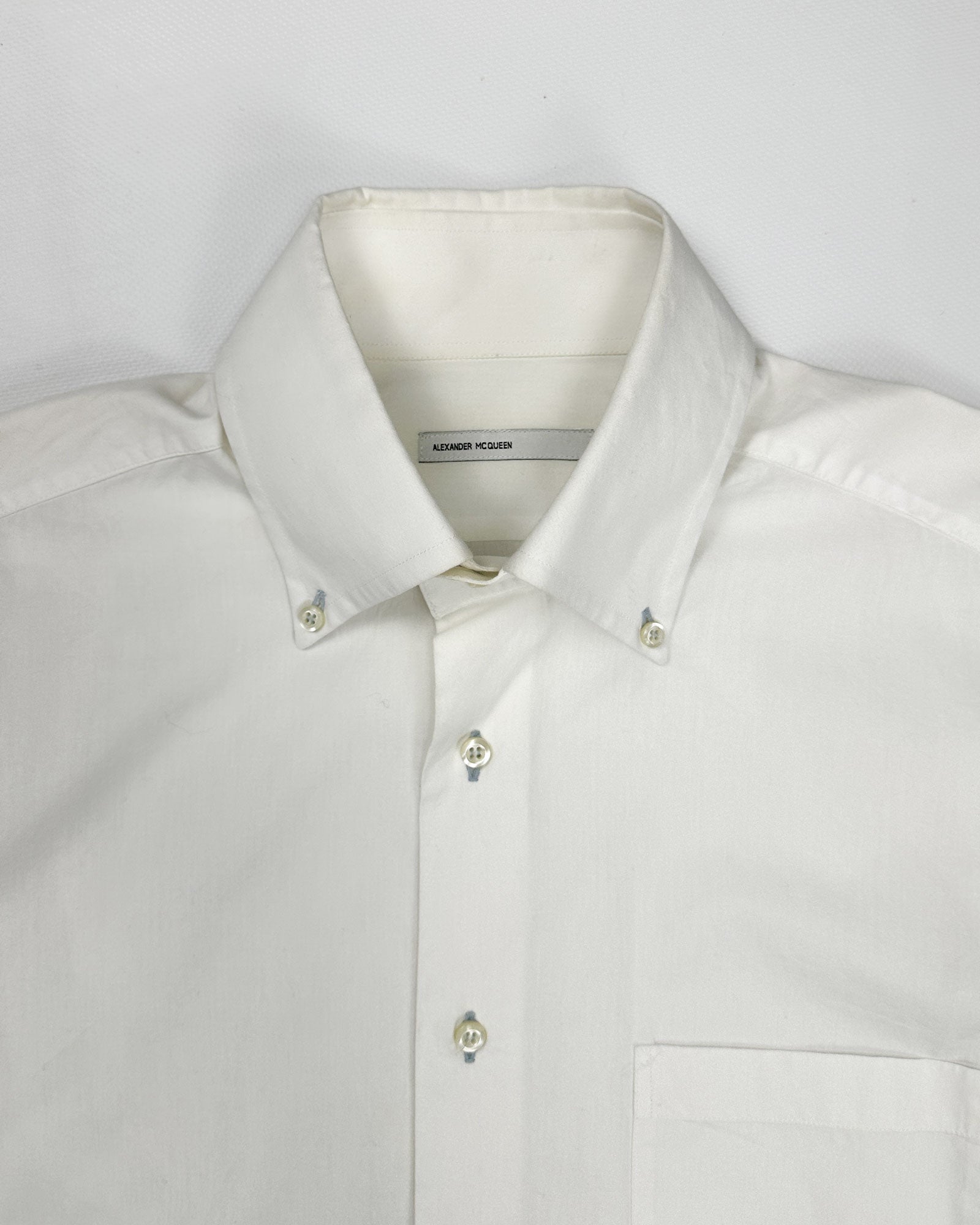 Alexander Mcqueen White Cotton Shirt 1990's