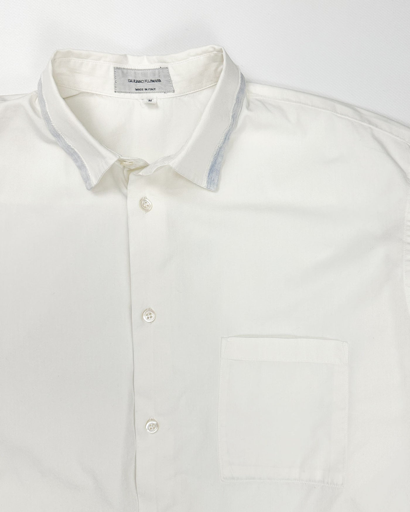 Giuliano Fujiwara White Cotton Shirt 1990's
