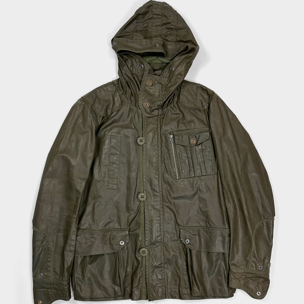 Diesel Waxed Military Green Jacket 1990's