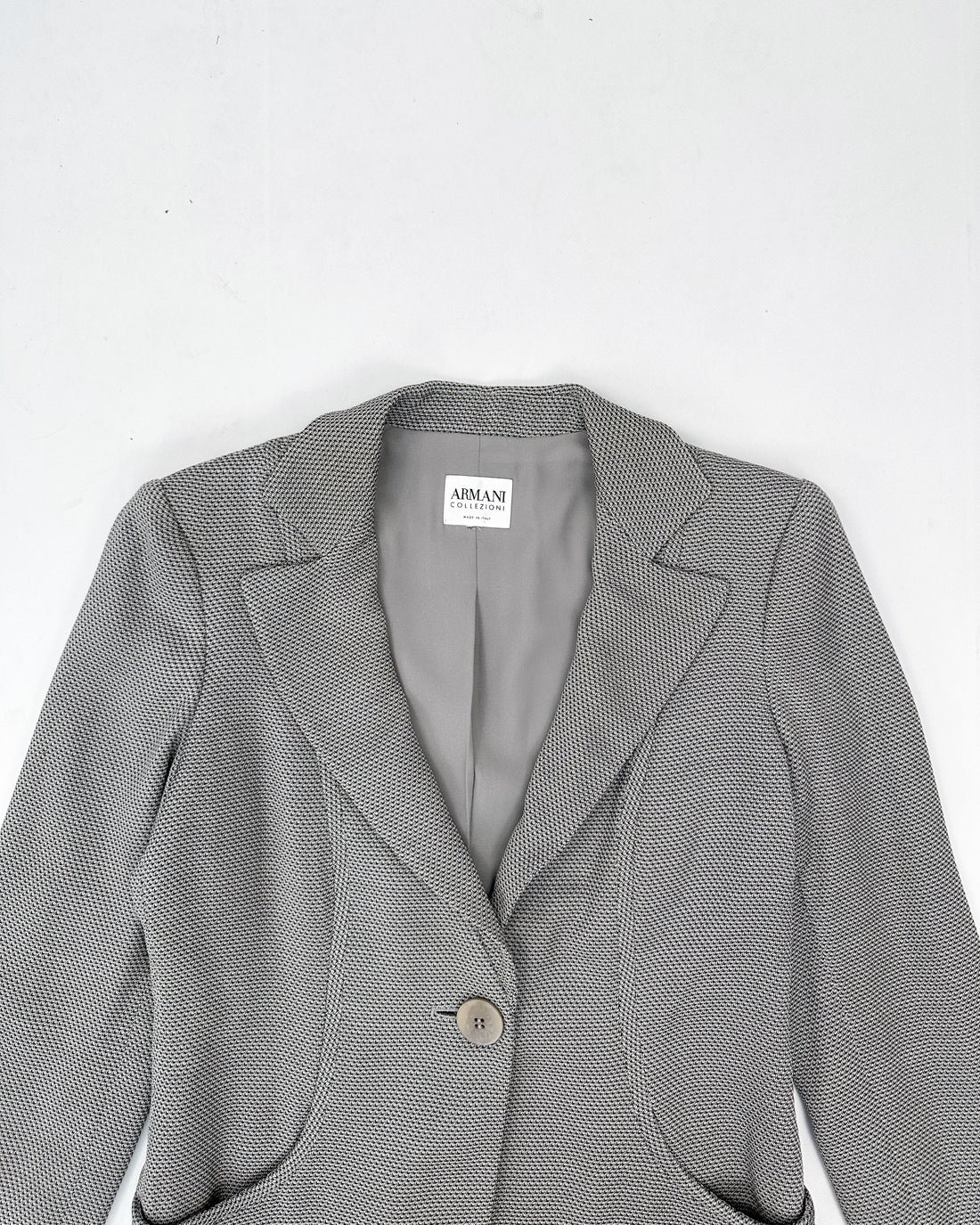 Armani Wolf Grey Textured Blazer 1990's