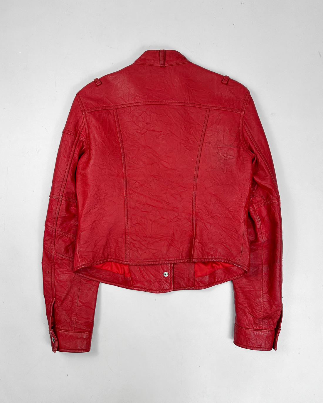 Moschino Bondage Red Leather Jacket  2000's