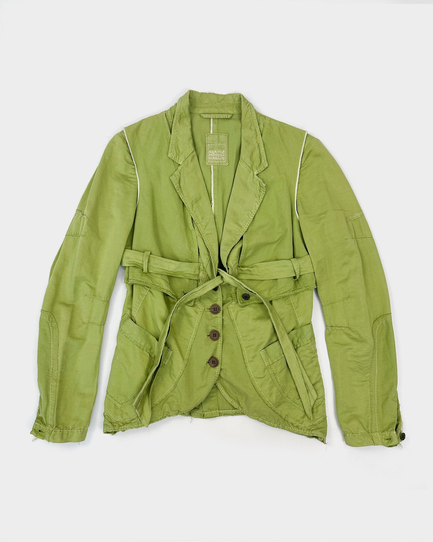 Marithé Francois Girbaud Green Utility Blazer 2000's