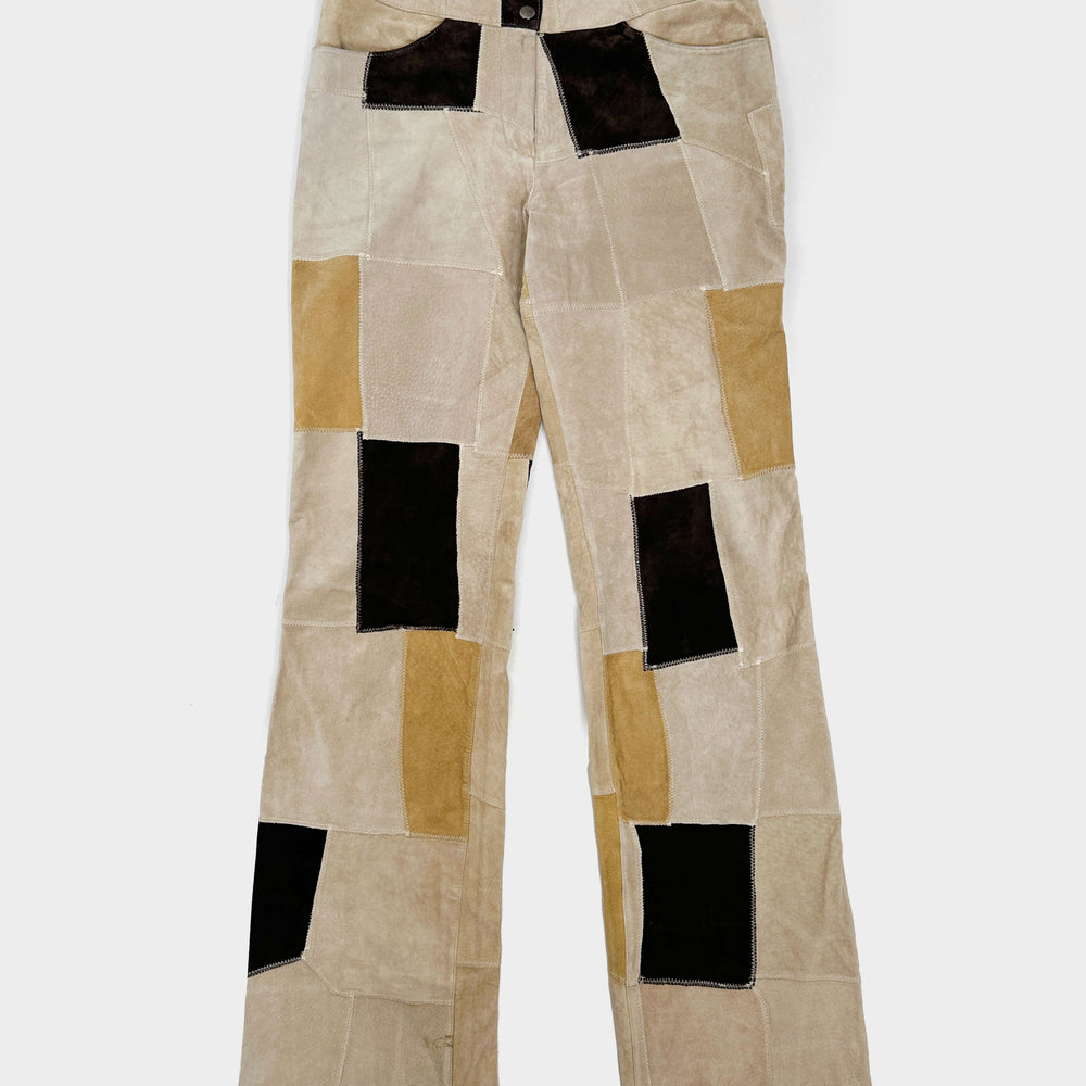 Redskins Suede Patchwork Multicolor Pants 1990's