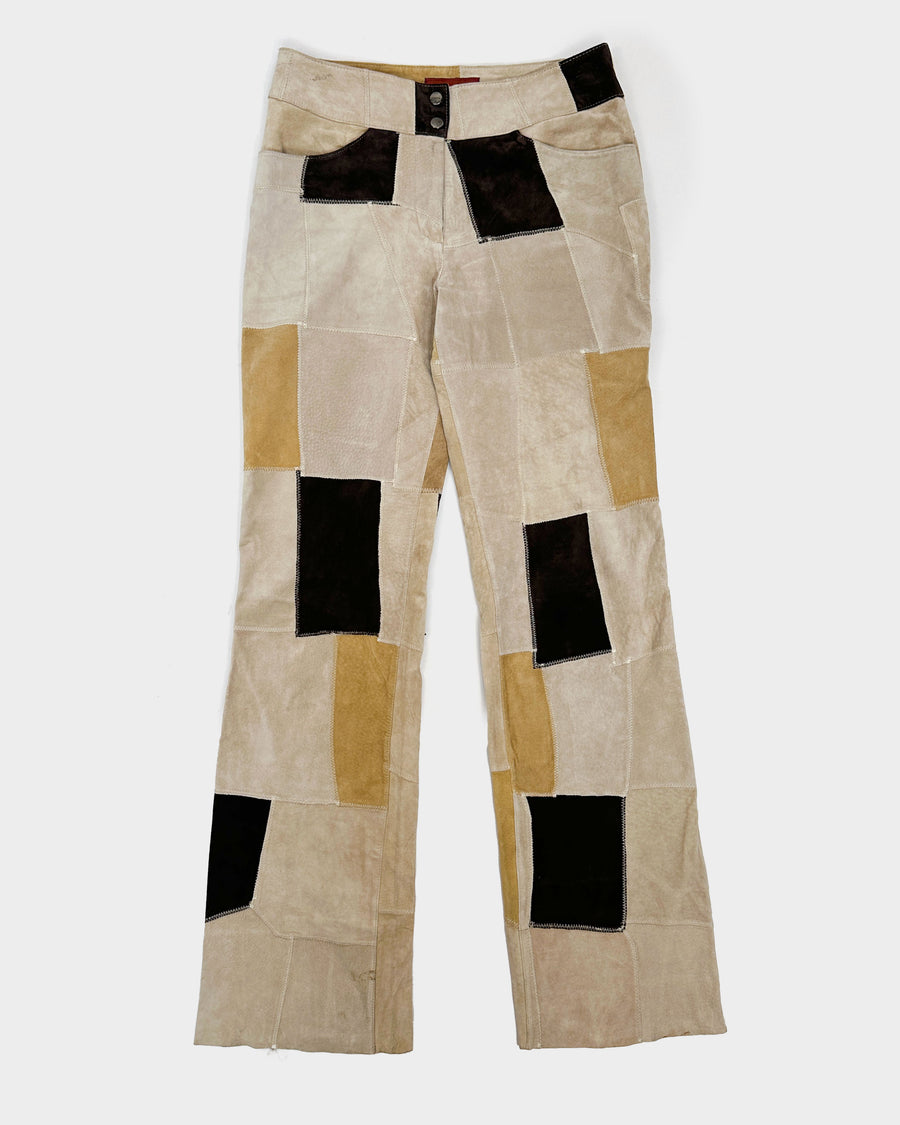 Redskins Suede Patchwork Multicolor Pants 1990's