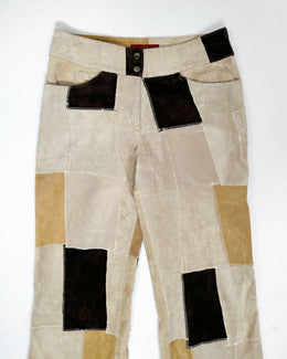 Redskins Suede Patchwork Multicolor Pants 1990's