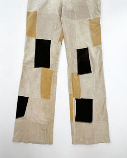 Redskins Suede Patchwork Multicolor Pants 1990's