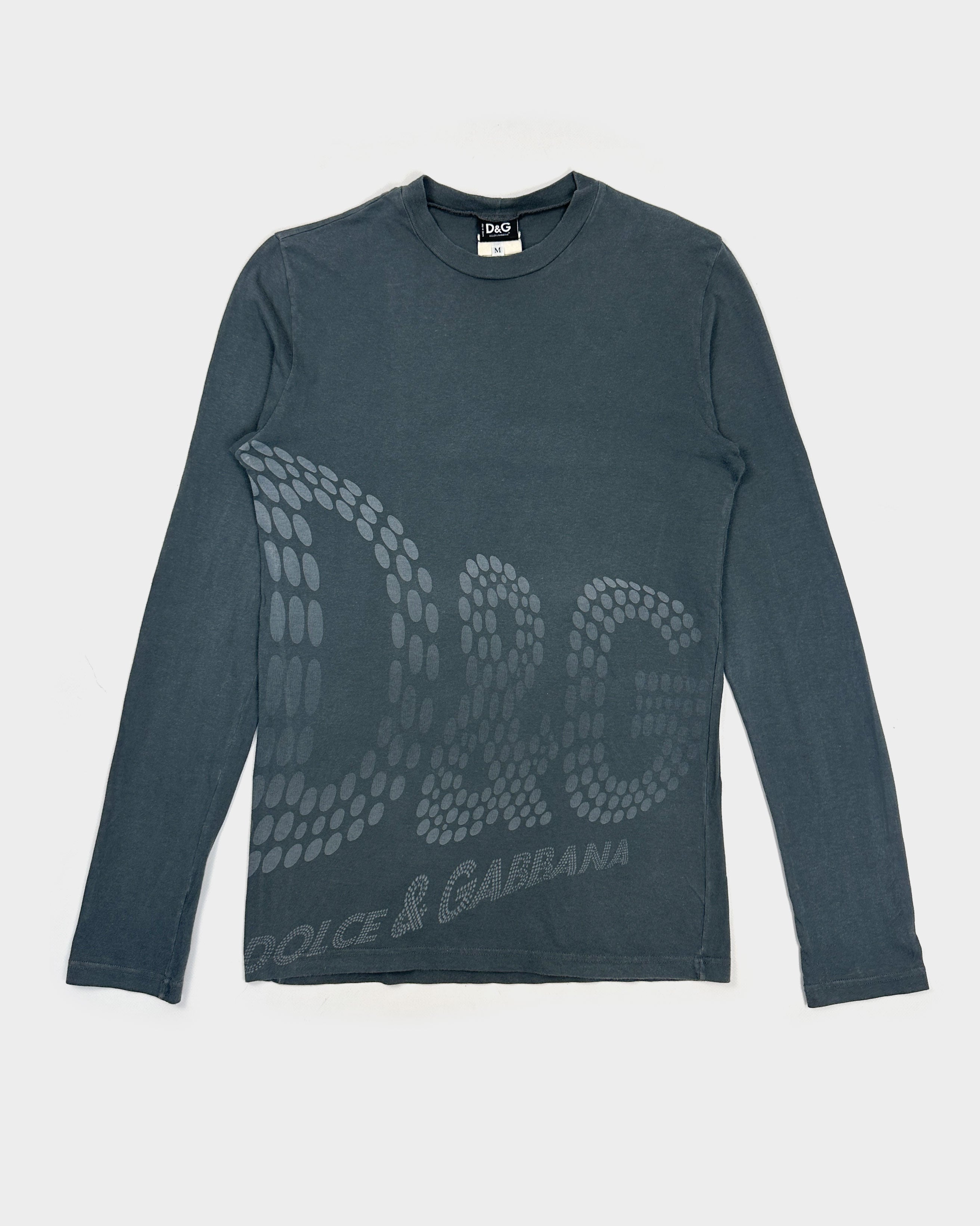 Dolce & Gabbana Dots Logo Long Sleeve Tee Top 2000's – Vintage TTS