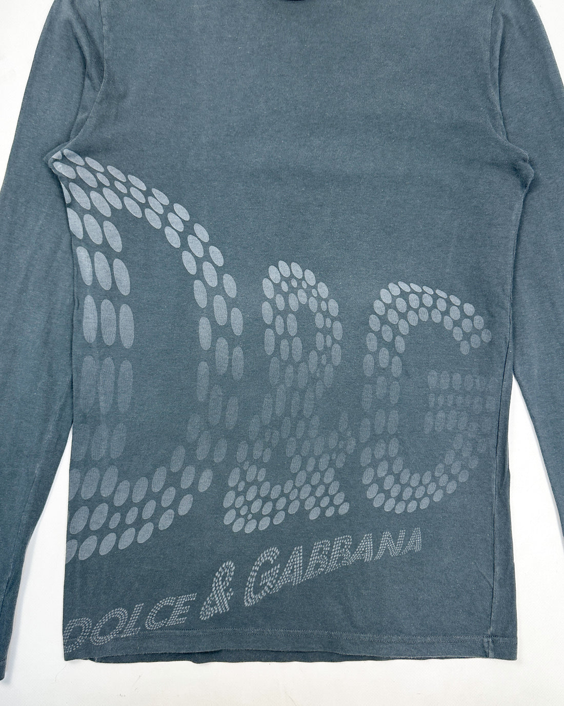 Dolce & Gabbana Dots Logo Long Sleeve Tee Top 2000's
