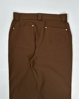 Mugler Silver Details Brown Elastic Pants 2000's