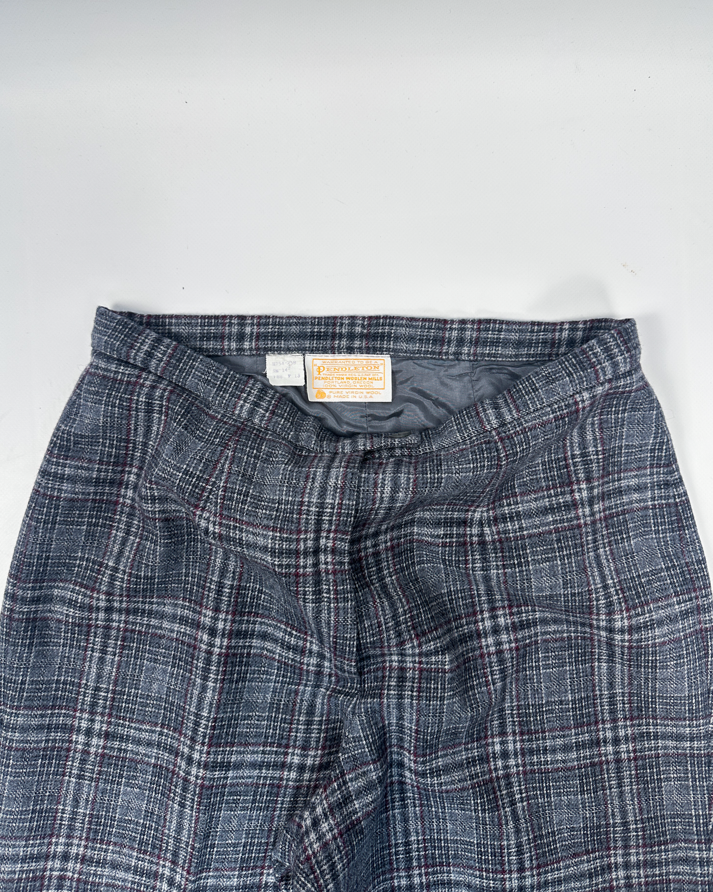 Pendleton Checkered Wool Pants (Made in USA) 1990's