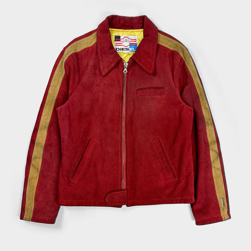 Diesel Made In Korea Red Suede Jacket 1980's