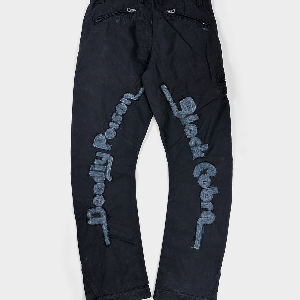 Energie Curved Denim "Black Cobra" Pants 2000's