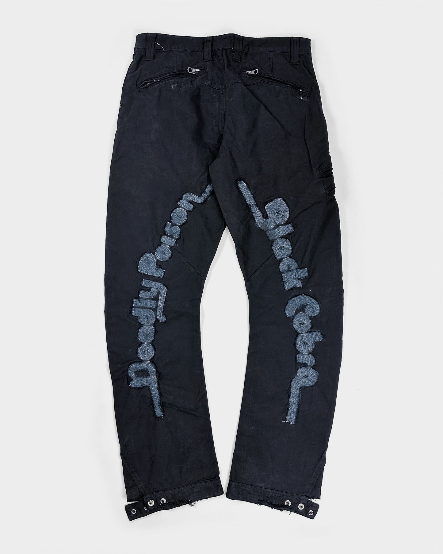 Energie Curved Denim "Black Cobra" Pants 2000's