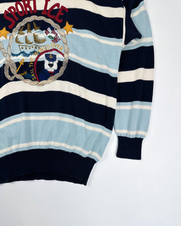Iceberg Sport Sail Striped Knitwear 1990's
