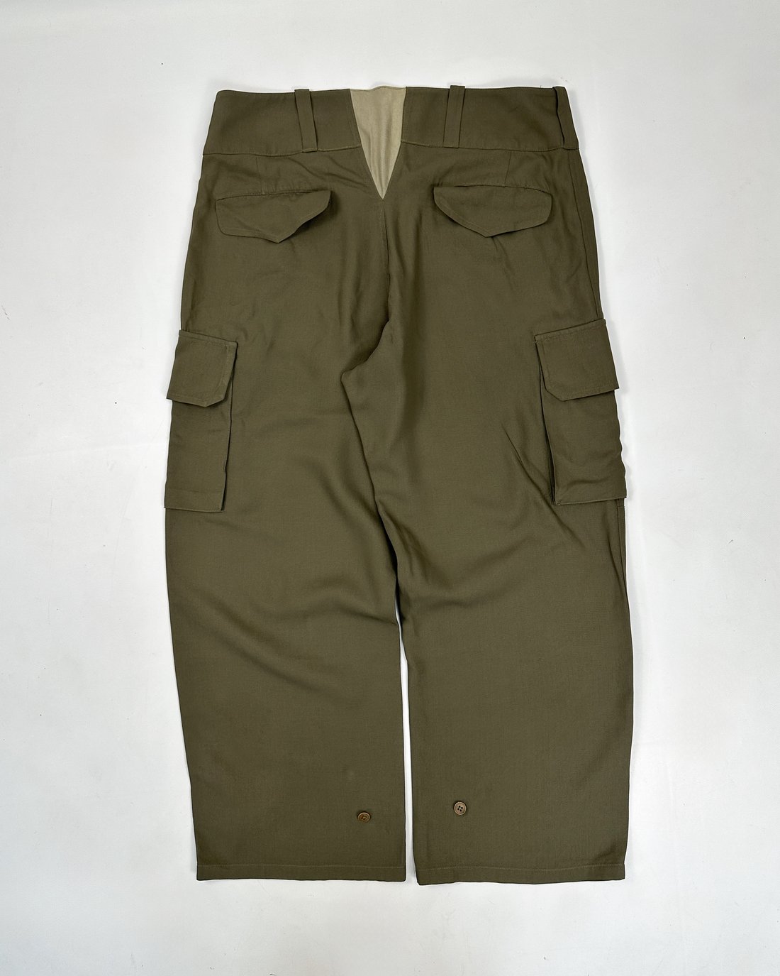 Ralph Lauren Purple Label Silk Cargo Wide Pants 2000's