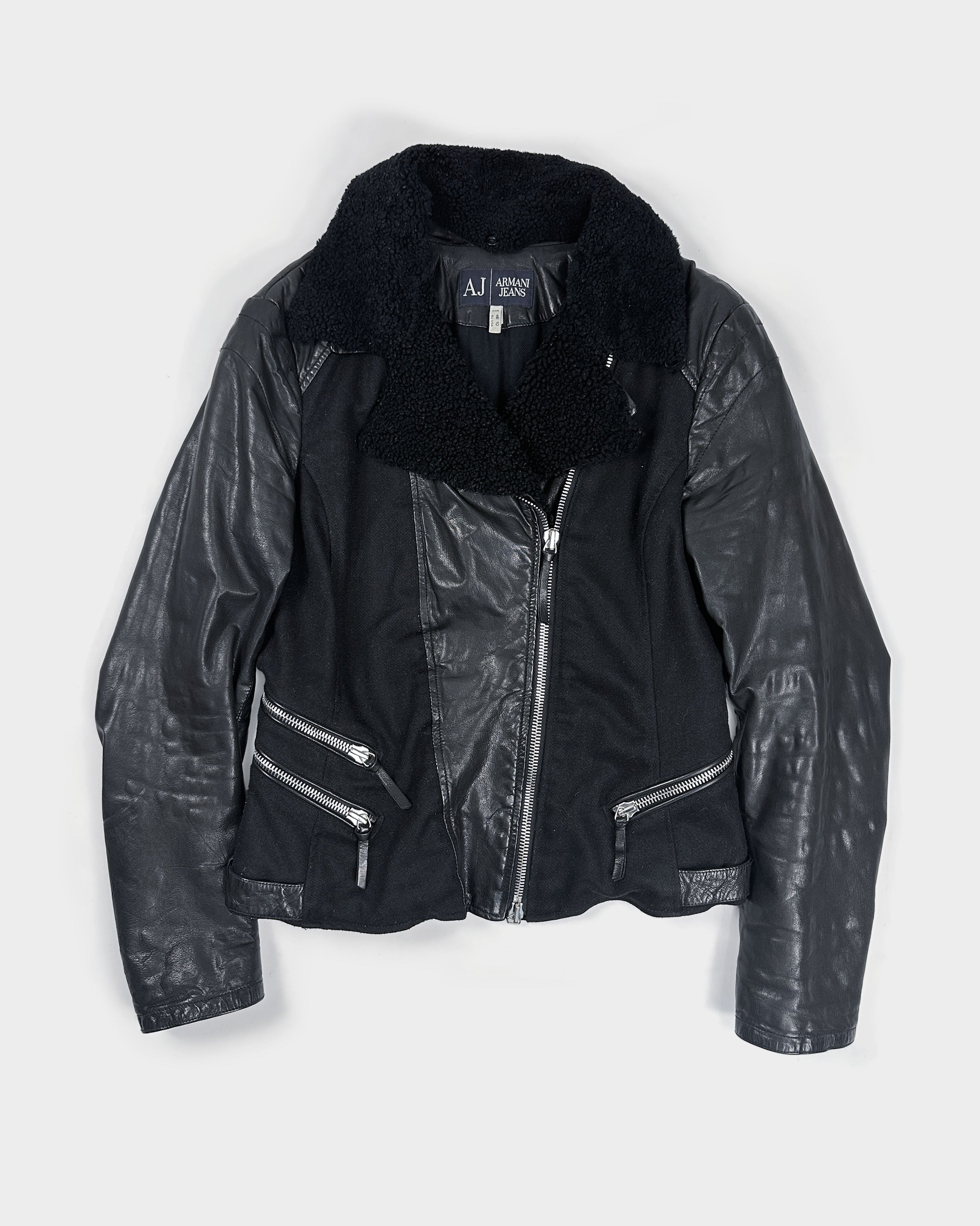 Armani Collezioni Leather Biker Jacket, $598 | Saks Fifth Avenue | Lookastic