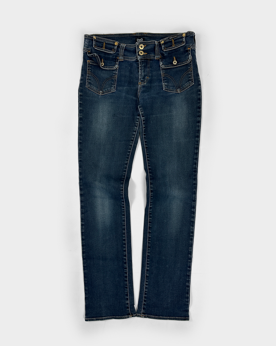 Dolce & Gabbana Low-Rise Denim Pants 2000's
