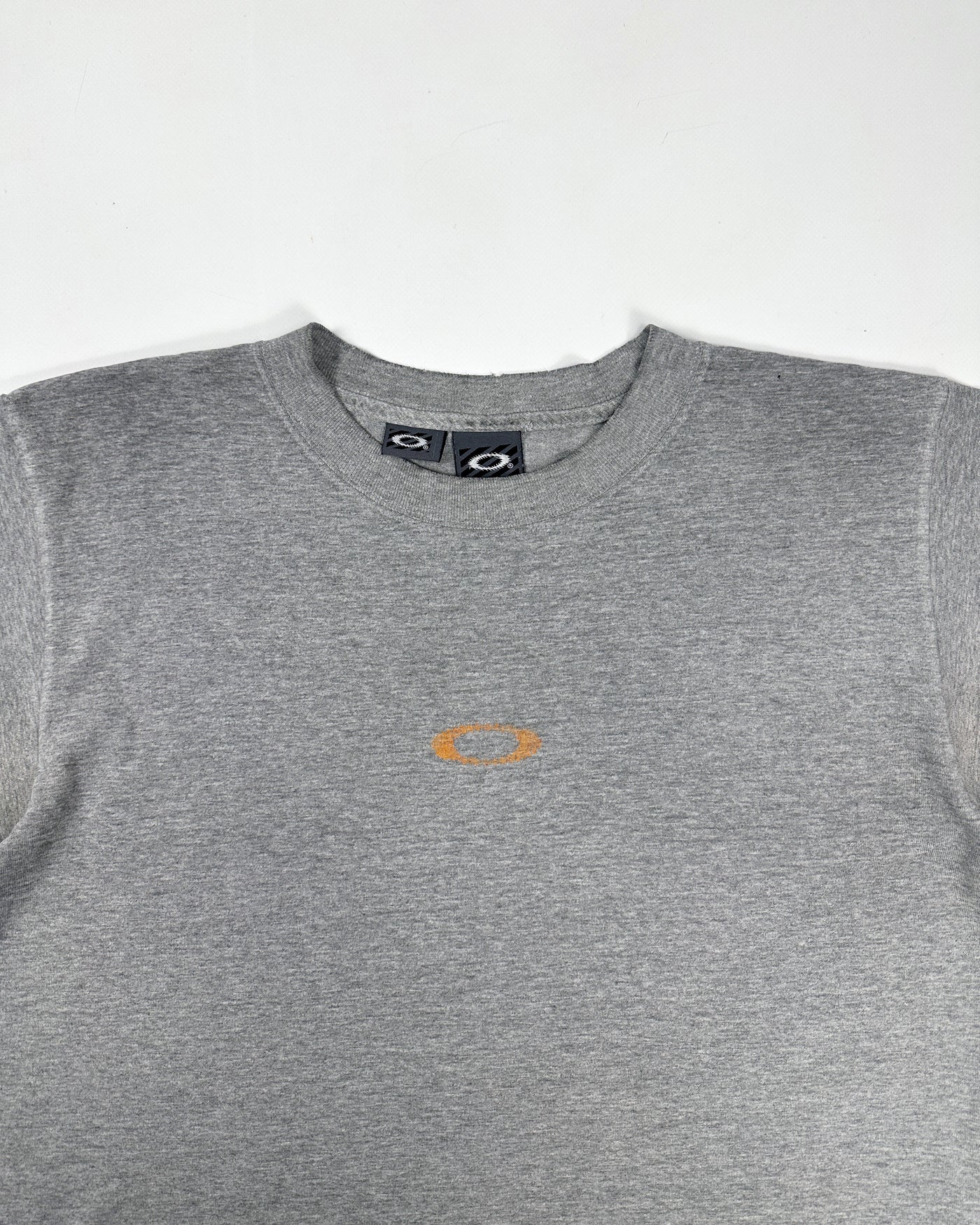 Oakley Software Orange Logo Grey Tee 1990's