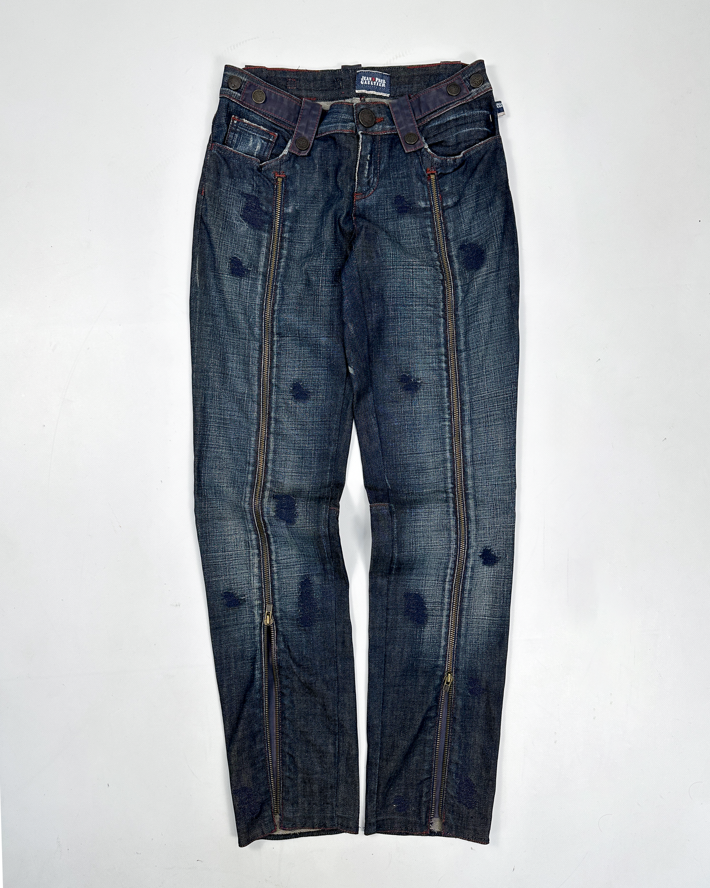 Jean Paul Gaultier Full-Leg Zipped Denim Pants 1990's