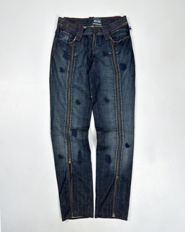 Jean Paul Gaultier Full-Leg Zipped Denim Pants 1990's