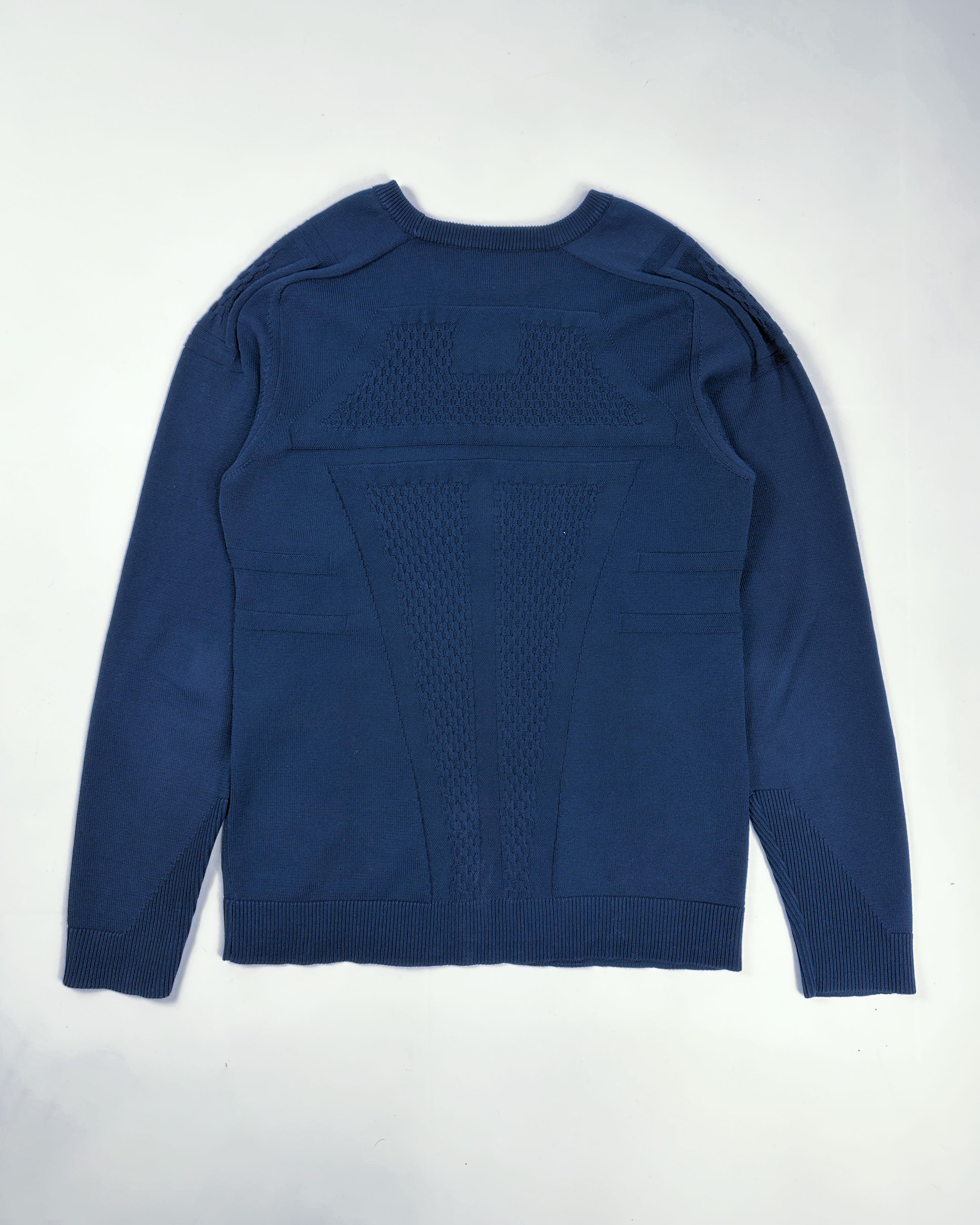 Marithé Francois Girbaud Navy Blue Textured Knit 2000's Marithé Francois Girbaud Navy Blue Textured Knit 2000's