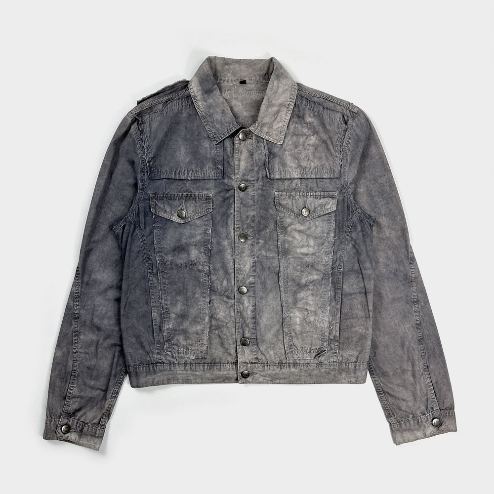 Just Cavalli Distressed Faded Grey Light Jacket 2000's