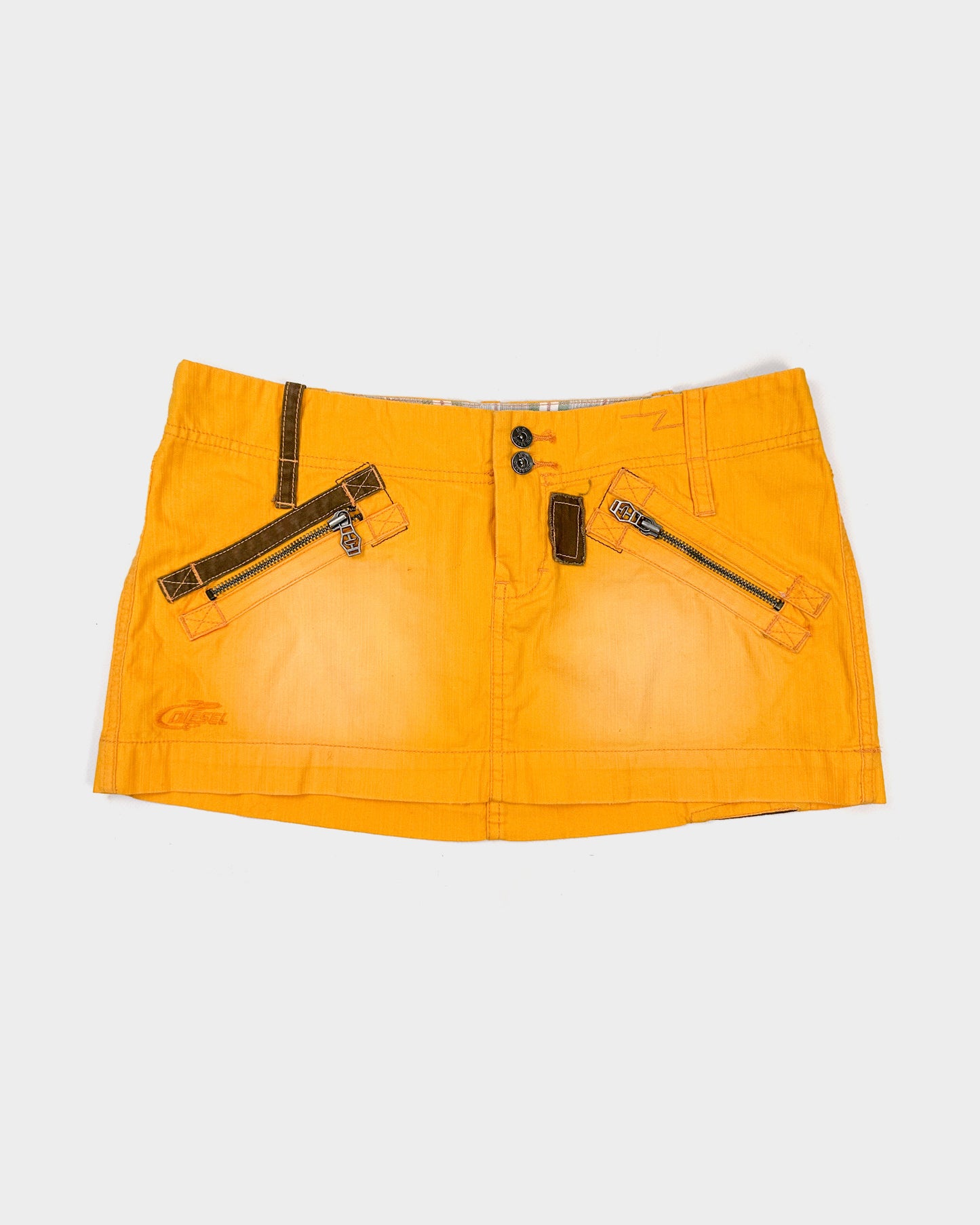 Diesel Yellow 2-Pocket Mini Skirt 2000's